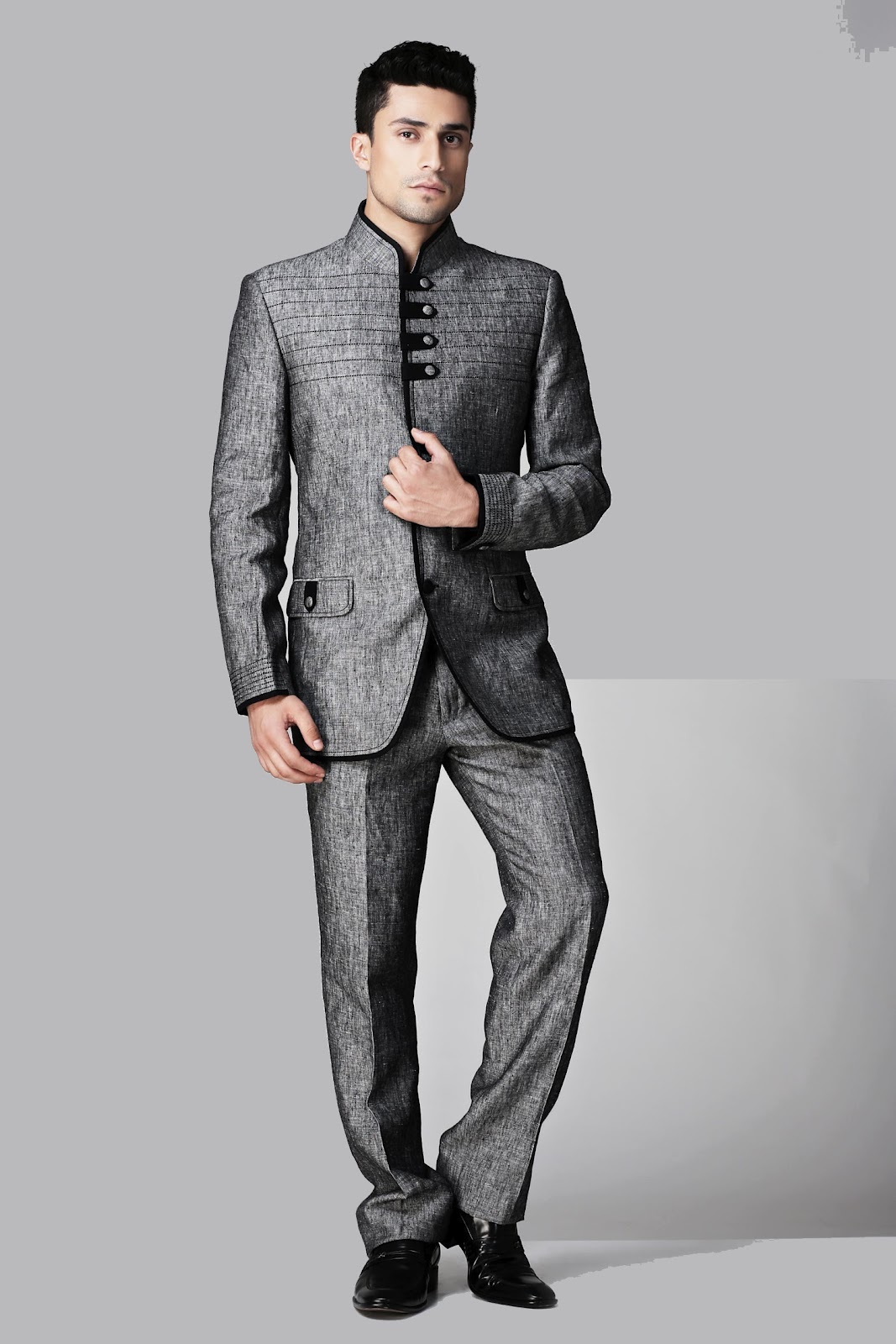 In The Know Pure wool Siena suit with petrol blue and Bordeaux Prince of Wales check